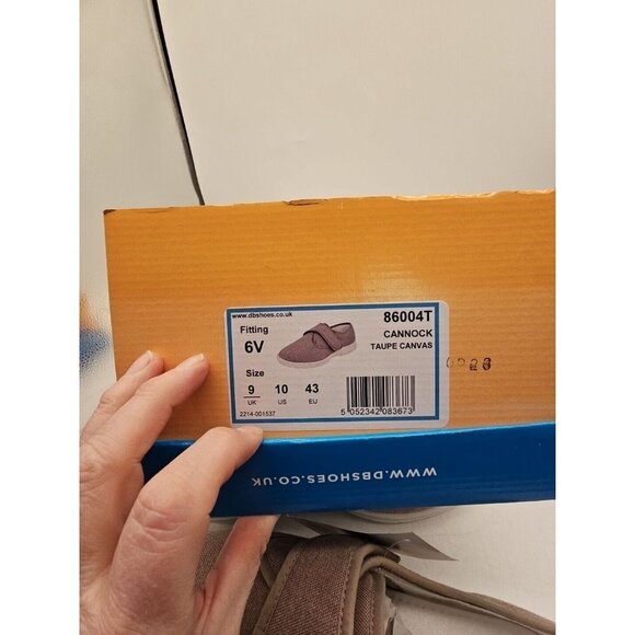 Mens DB Cannock Canvas  Slip On Hook Loop  Shoes easy b Size 10US NEW - Picture 7 of 7